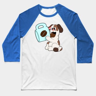 Dog with Cup of Coffee Baseball T-Shirt